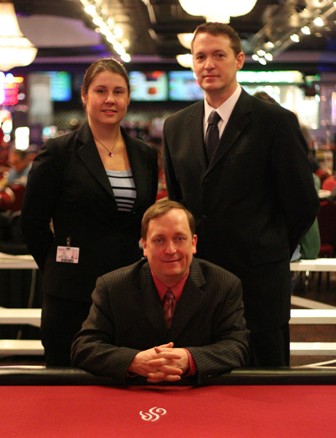 Jimmy Sommerfeld (seated) Bill Bruce (R) Monika Higgins (L)